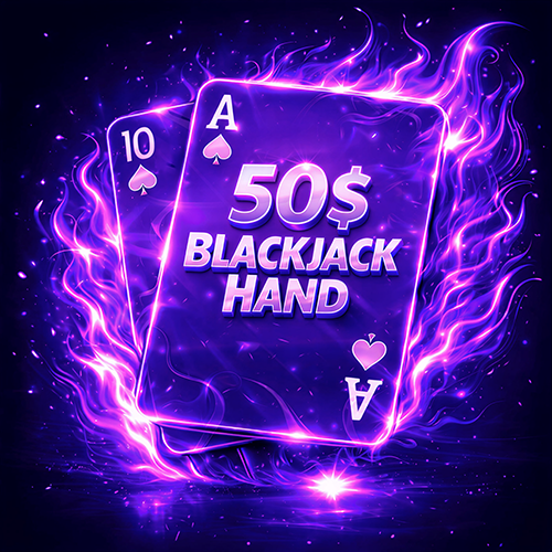 $50 Blackjack Hand